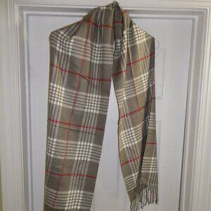 Men’s / Women’s Unisex 100% Cashmere Plaid Scarf Made in Scotland